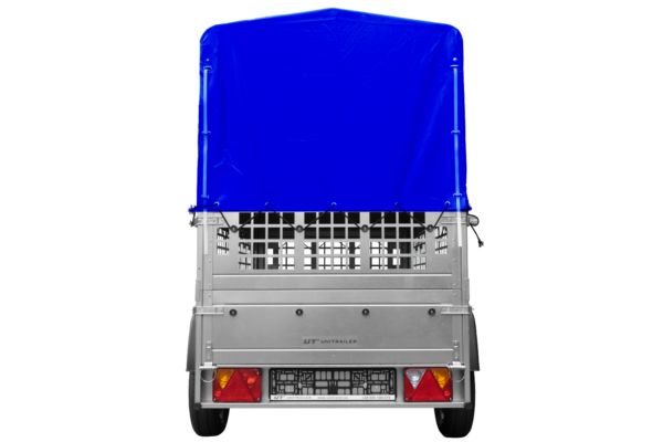 Remorque tôle non freinée Garden Trailer 200 KIPP 200x106 cm [avec rehausses grillagées, bâche haute et arceau] – Image 3