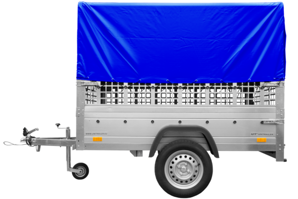 Remorque tôle non freinée Garden Trailer 200 KIPP 200x106 cm [avec rehausses grillagées, bâche haute et arceau] – Image 2