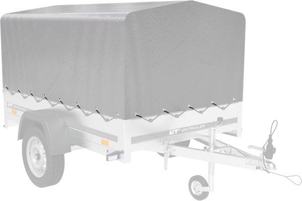 Bâche pour arceau h-800 UNITRAILER remorque 200x125cm GARDEN 201 KIPP